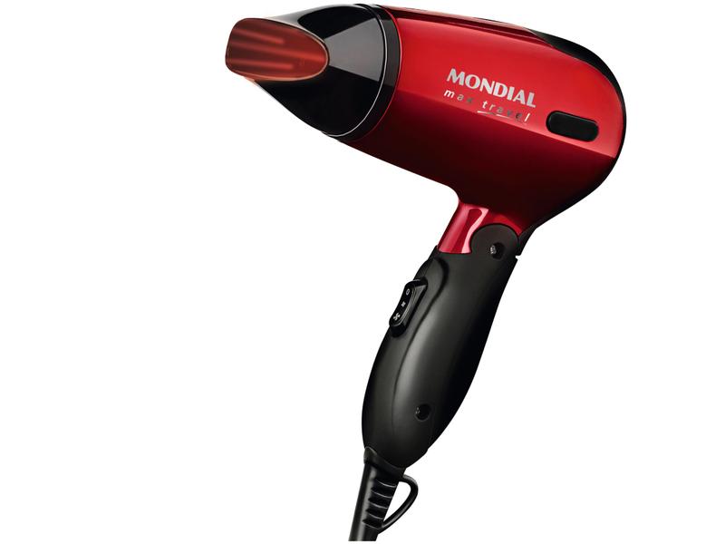 Secador de Cabelo Mondial Max Travel SC-10 Vermelho - e Preto 1200W 2 Velocidades Secador de Cabelo Mondial Max Travel SC-10 Vermelho - e Preto 1200W 2 Velocidades