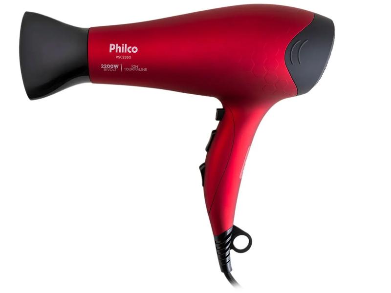 Secador de Cabelo Philco Íons Tourmaline Cherry 2200W 2 Velocidades PSC2350 Secador de Cabelo Philco Íons Tourmaline Cherry 2200W 2 Velocidades PSC2350