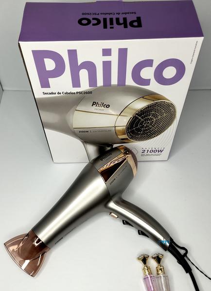 Imagem de Secador De Cabelo Philco Profissional 2600 Ions Tourmaline Ar Quente Frio Com Difusor De Cachos Smartwatch