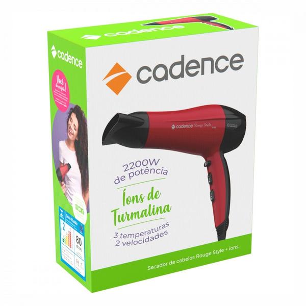 Imagem de Secador de Cabelo Rouge Style II 220v Vermelho e Preto Cadence