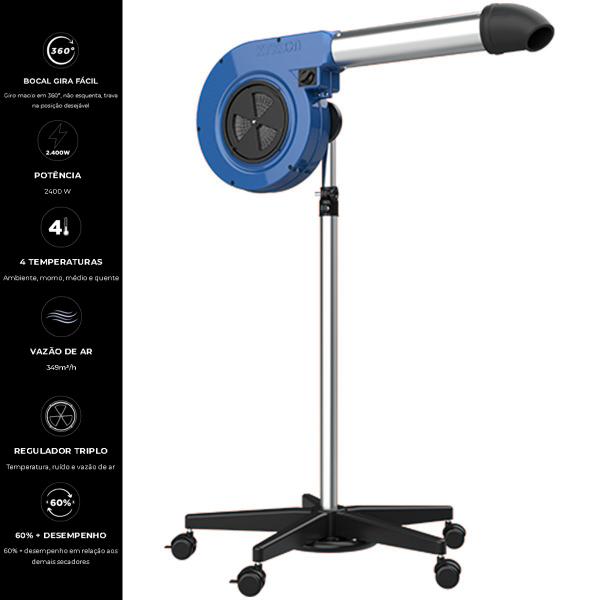 Imagem de Secador Pedestal Maestro Petshop Azul 2400 W Kyklon 220v