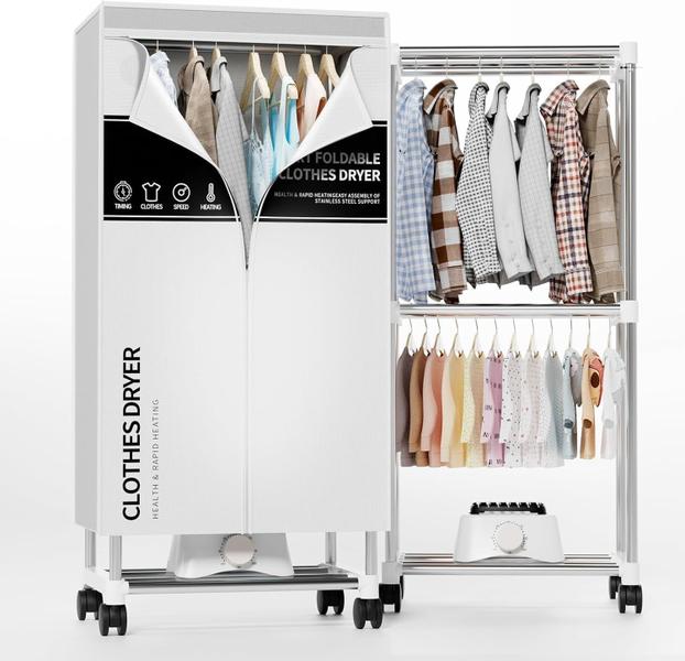 Secadora de roupas portátil Kiseely Electric 15 kg de capacidade cinza Secadora de roupas portátil Kiseely Electric 15 kg de capacidade cinza