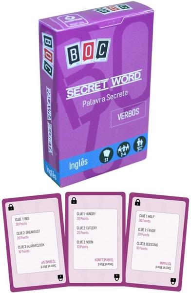 Imagem de Secret word - palavra secreta (phrasal verbs) - box of cards