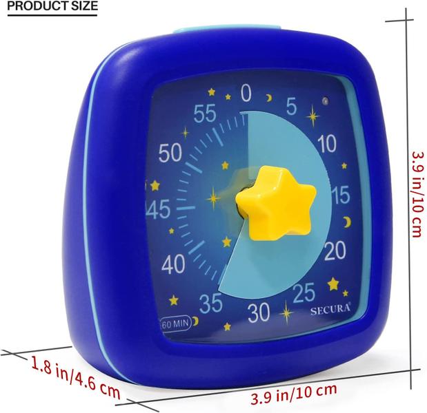 Imagem de Secura Timer Visual 60 Minutos Silencioso para Crianças e Adultos (Céu Estrelado)