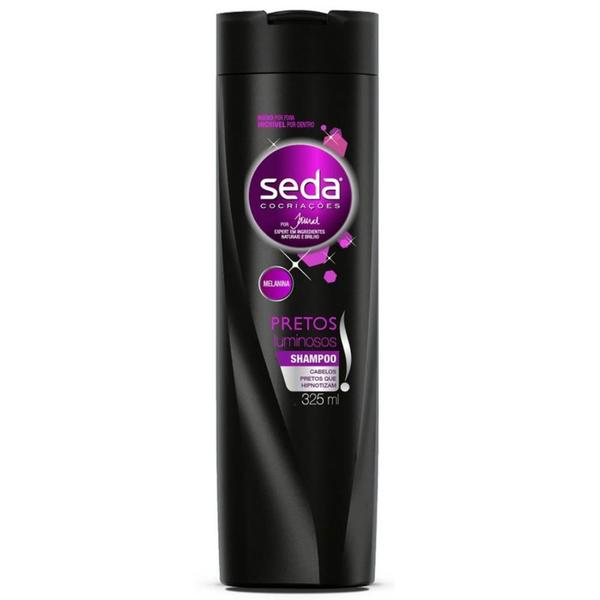 Imagem de Seda shampoo pretos luminosos com 325ml 