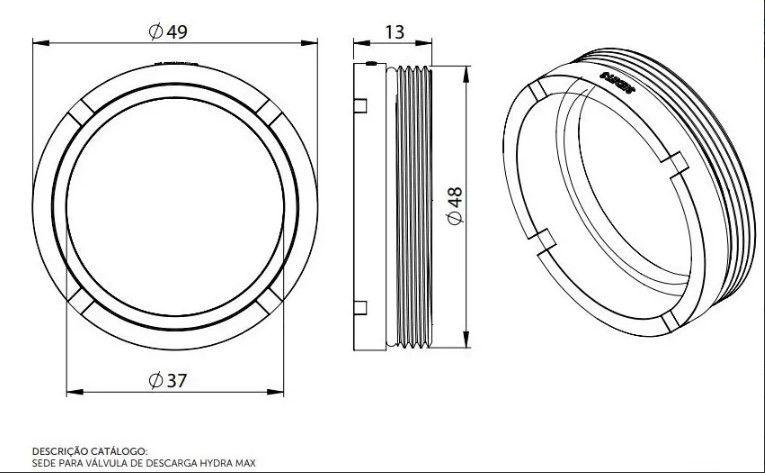 Imagem de Sede Válvula Descarga Hydra Max 2550 - 4390060