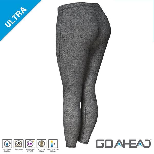 Imagem de Segunda Pele Cinza Feminina Calça Ultra Go Ahead Inverno