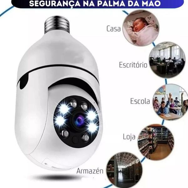 Imagem de "Segurança eficiente com a Câmera Lâmpada 360º Wi-Fi."