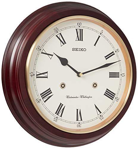 Imagem de Seiko 12 polegadas Grain Finish Wall Clock com números e Dua