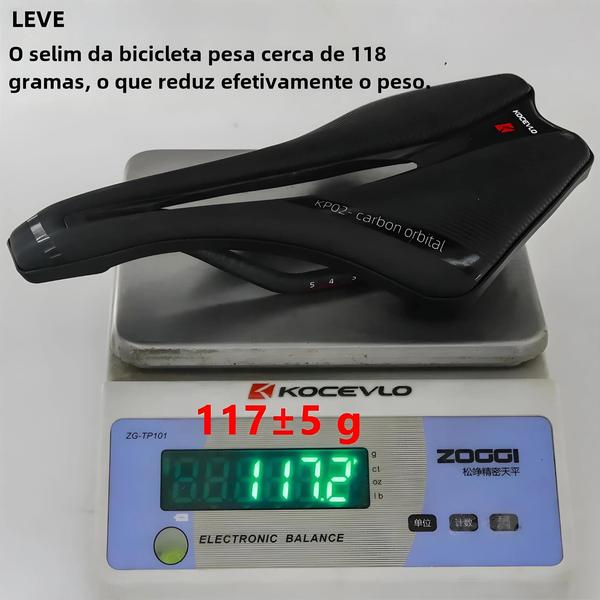 Imagem de Sela de Bicicleta de Carbono Ultraleve e Respirável - 143mm