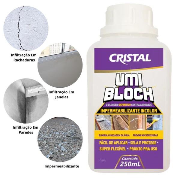 Imagem de Selante Impermeabilizante Incolor Para Fresta e Micro fissuras Umi Block 250ml - Cristal