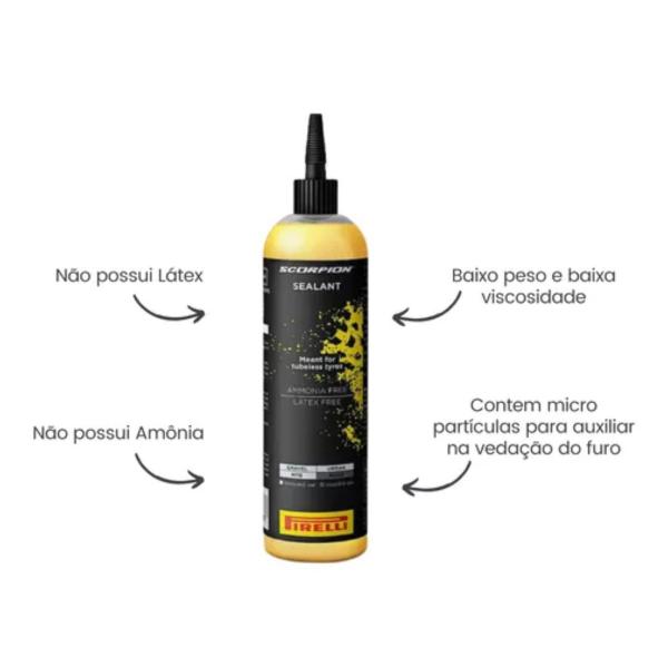 Imagem de Selante Pneu Tubeless Bike Pirelli Sem Amônia E Látex 240ml