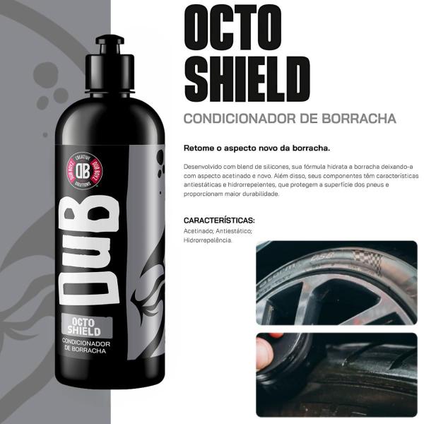 Imagem de Selante Pretinho Pneus Octo Shield 500ml Escova Aplicadora