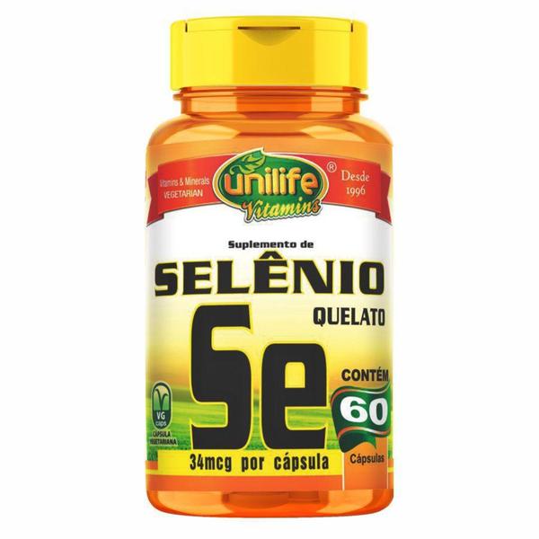 Imagem de Selenio quelato "se" 500 mg - 60 caps unilife