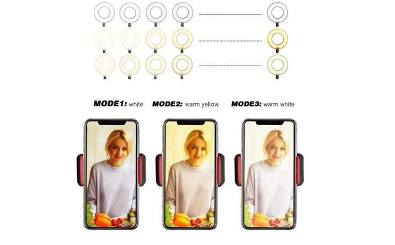 Imagem de Selfie Ring Light Com Sup Para Celular Com Luz De Ubeesize