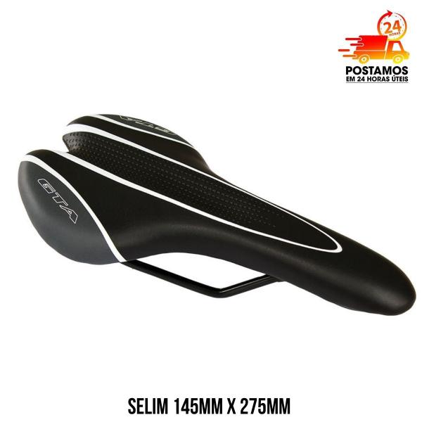 Imagem de Selim/Banco MTB gta nx preto/cinza 275mm x 145mm Barato Envio rápido