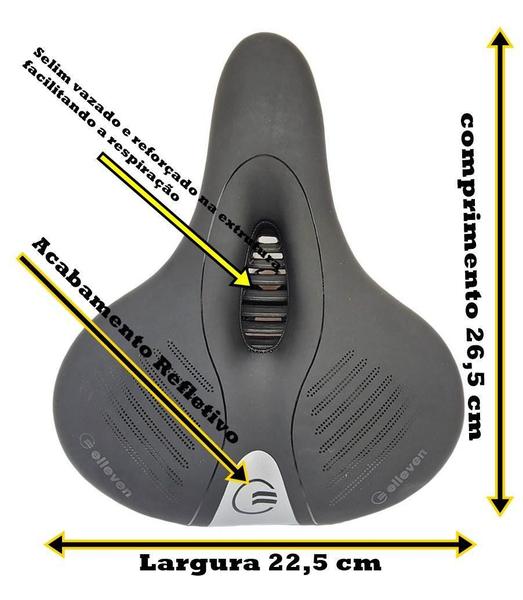 Imagem de Selim Bike Bicicleta Vado Passeio Gel Elleven Confortável