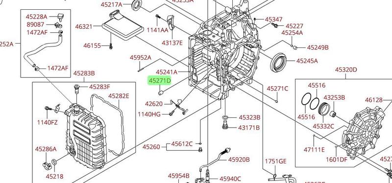 Imagem de Selo Cambio Manual Hyundaia HB20 1.6 2015/2019 452623B000