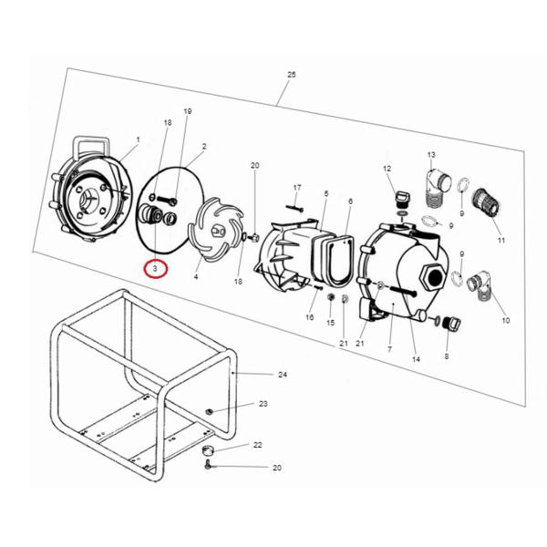 Imagem de Selo Mecânico Motobomba Gasolina MB B4T-707 PA Branco 13202225