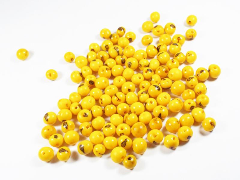 Imagem de Semente de Açai Amarelo 8mm - 550 Contas