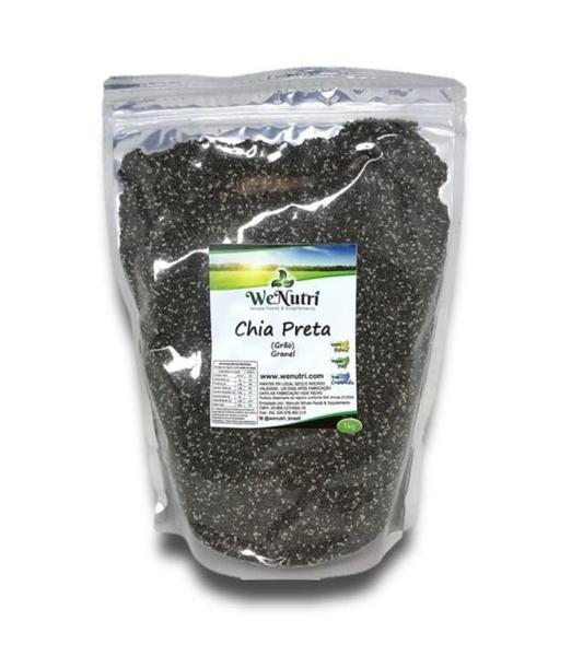 Imagem de Semente De Chia Preta 1 Kg - Ômega 3, Fibras e Antioxidantes