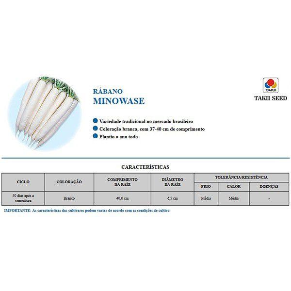 Imagem de Sementes de Rabano Minowase Pcte C/ 100 Gramas