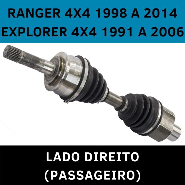 Imagem de Semi eixo direito ranger 4x4 1998 a 2014 explorer 4x4 1991 a 2006 ambos com roda livre