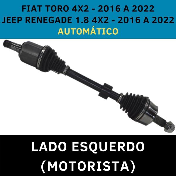 Imagem de Semi eixo esquerdo automático renegade 1.8 4x2 toro 1.8 4x2 2016 2017 2018 2019 2020 2021 2022