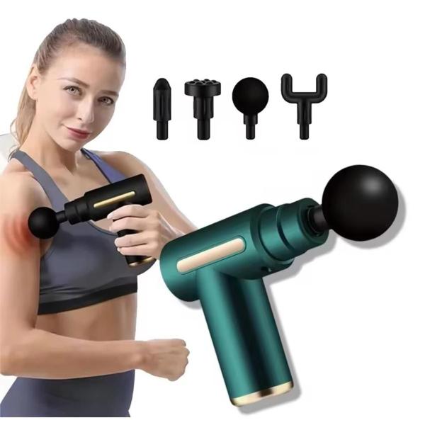 Sensação de Bem-Estar: Pistola Massageadora Elétrica de Alta Potência - F7 Variedades Imagem de Sensação de Bem-Estar: Pistola Massageadora Elétrica de Alta Potência