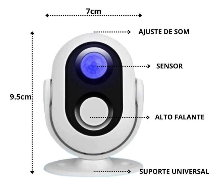 Imagem de Sensor 3 Em 1 Presença Alarme E Anunciador Bem Vindo Premium