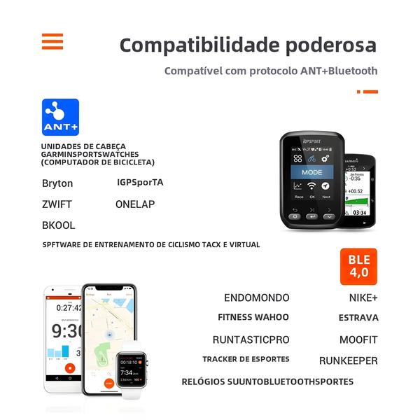 Imagem de Sensor de Cadência e Velocidade Bluetooth Magene S3 - Compatível com ANT+ e Wahoo Onelap