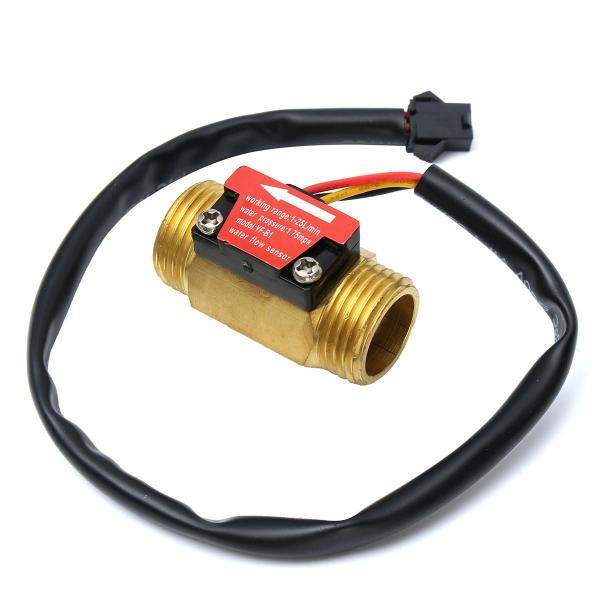 Imagem de Sensor de fluxo de água 1/2" 1-25l/min latao yf-b1 1,75mpa