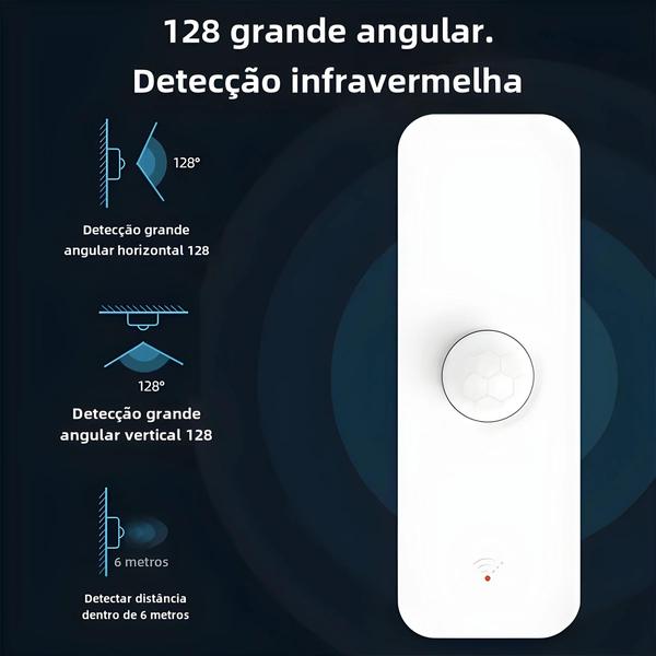 Imagem de Sensor de Movimento Infravermelho WiFi/Zigbee - Detector de Presença para Casa Inteligente