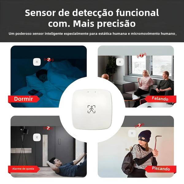 Imagem de Sensor de Movimento Inteligente Tuya - Wifi e ZigBee - Detecção de Luminosidade e Distância