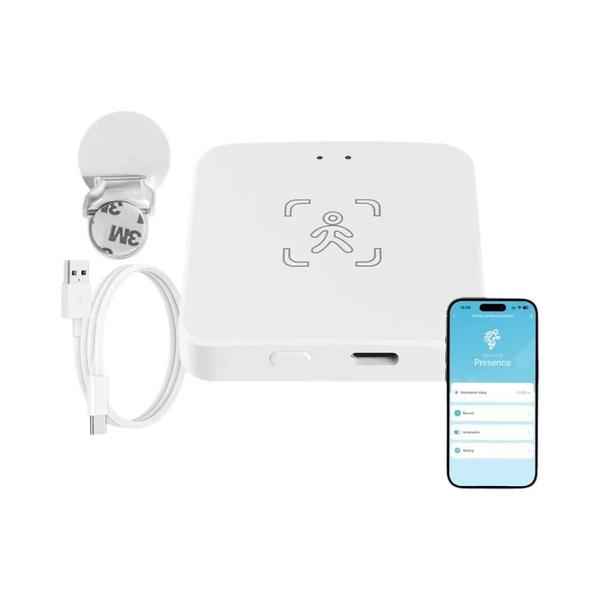 Imagem de Sensor de Movimento Inteligente WiFi/Zigbee Tuya - Detector de Presença Humana por Radar MMWave 58G/24G