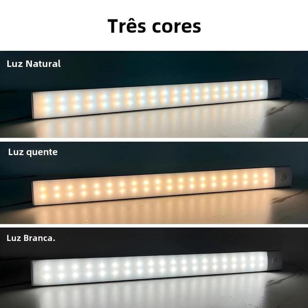 Imagem de Sensor de Movimento LED para Armário - Luz Noturna Recarregável via USB