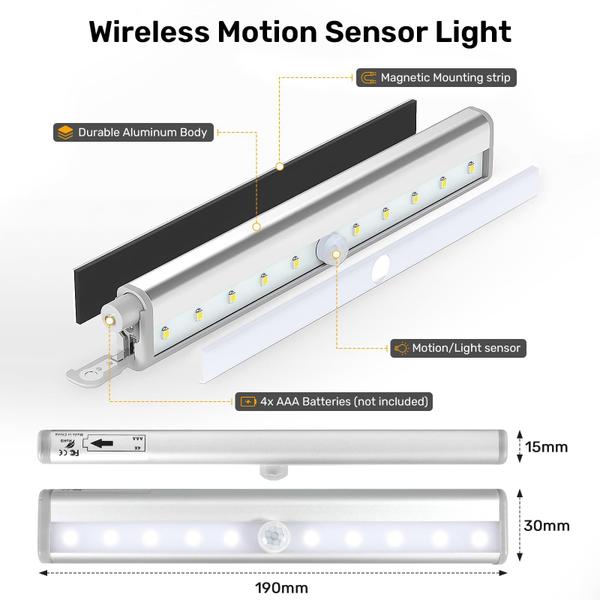 Imagem de Sensor de movimento RV Step Lights Fymblin, pacote com 3 LEDs