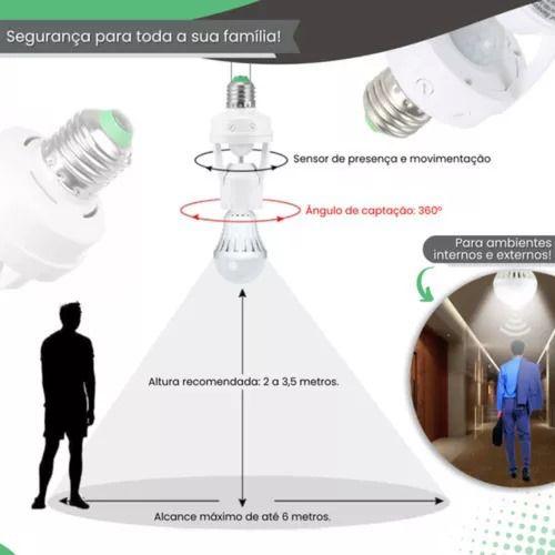 Imagem de Sensor de Presença com Fotocélula para Lâmpada de Iluminação E27: Ambientes Mais Inteligentes com Controle de Energia Su