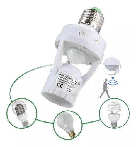 Imagem de Sensor de Presença com Fotocélula para Soquete de Lâmpada E27: Iluminação Automática e Sustentabilidade Energética