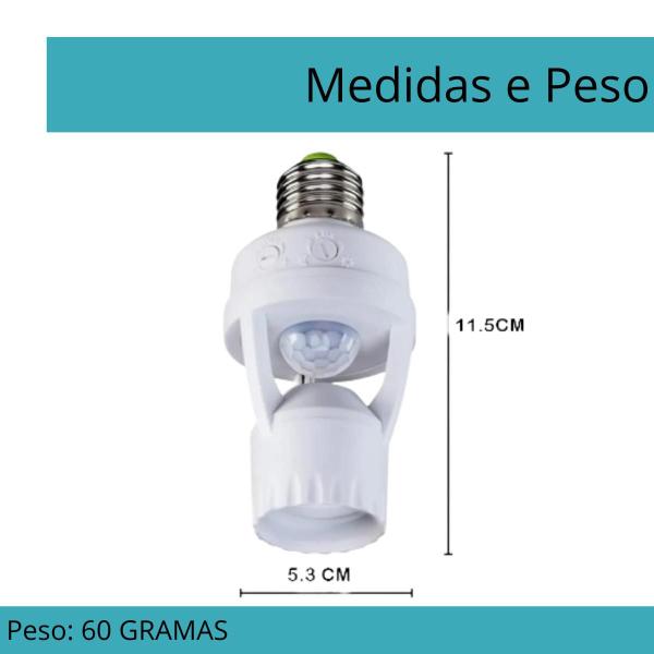 Imagem de Sensor de Presença com Fotocélula para Soquete   Ideal para Iluminação Inteligente