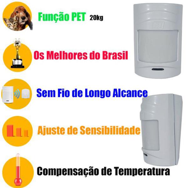 Imagem de Sensor de Presença Infra Pet 20kg Sem fio JFL IR PET-530 SF