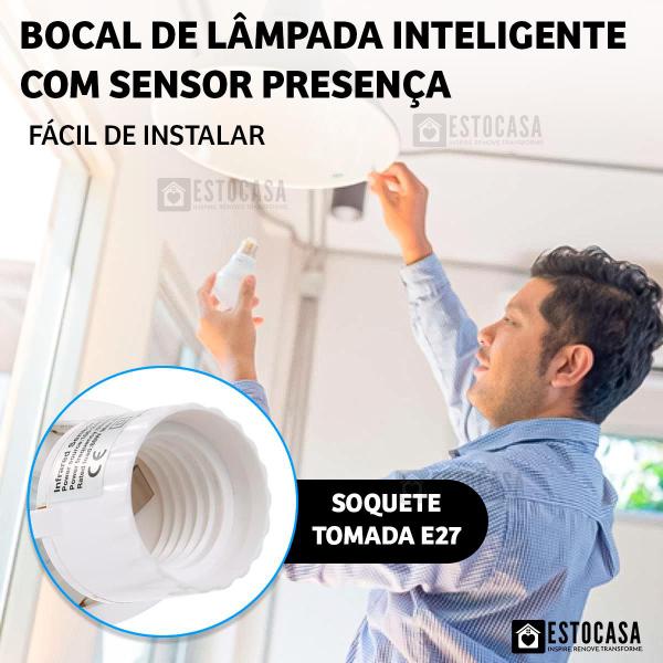 Imagem de Sensor De Presença Soquete Bocal E27 P/ Lampada Fotocélula