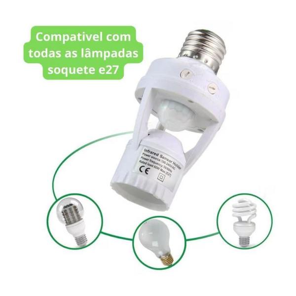 Imagem de Sensor de Presença Soquete Fotocélula Sensor de Presença E27