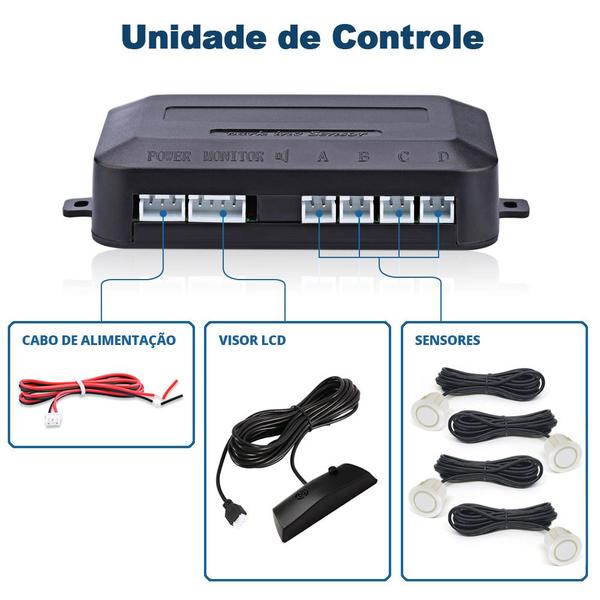 Imagem de Sensor de Ré Estacionamento Branco Pérola Perolado Aviso Sonoro Suzuki Swift 1998 1999 2000 2001