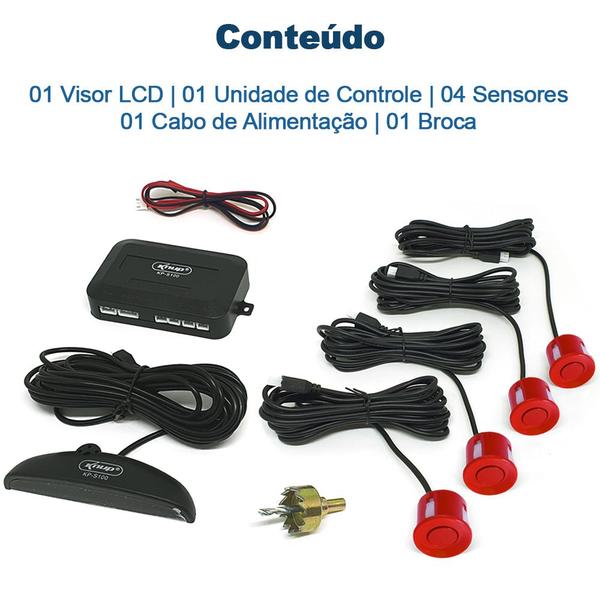 Imagem de Sensor de Ré Estacionamento Vermelho Aviso Sonoro BMW X1 2010 2011 2012 2013 2014 2015