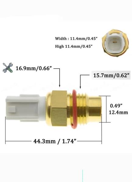 Imagem de Sensor de Temperatura 1 Pino P/ Toyota Corolla 1. 6 1.8