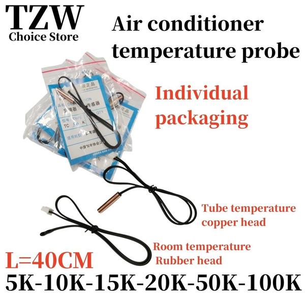 Imagem de Sensor de Temperatura de Alta Precisão para Ar Condicionado - 5K, 10K, 15K, 20K, 50K, 100K (Cabeça de Cobre)