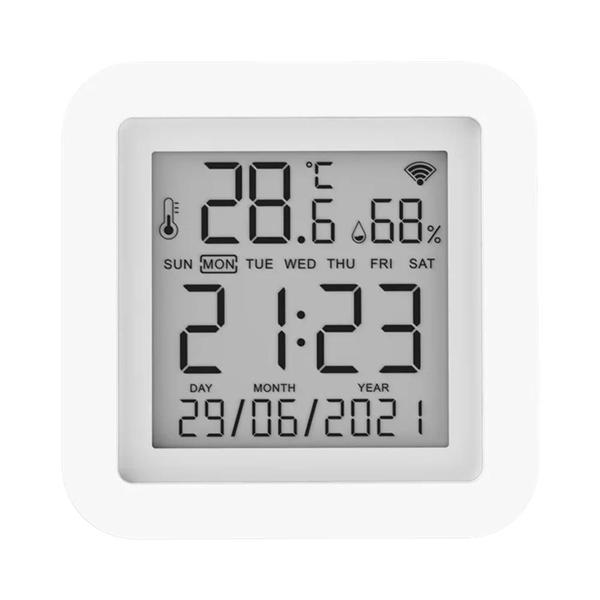 Imagem de Sensor de Umidade e Temperatura Wi-Fi Tuya Smart Life - Compatível com Alexa