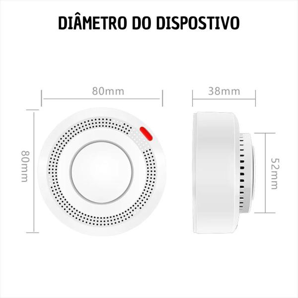 Imagem de Sensor Detector de Fumaça Alarme Inteligente Zigbee NovaDigital