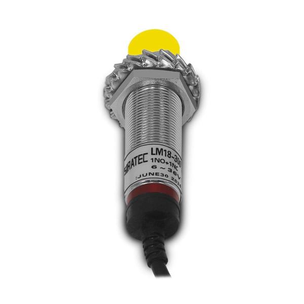 Imagem de Sensor Indutivo Cabo LM18-3008NC Não Faceado 18mm 6Vcc à 36Vcc NPN / NA + NF Sibratec